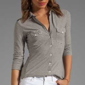 James Perse Side Panel Stripe Jersey